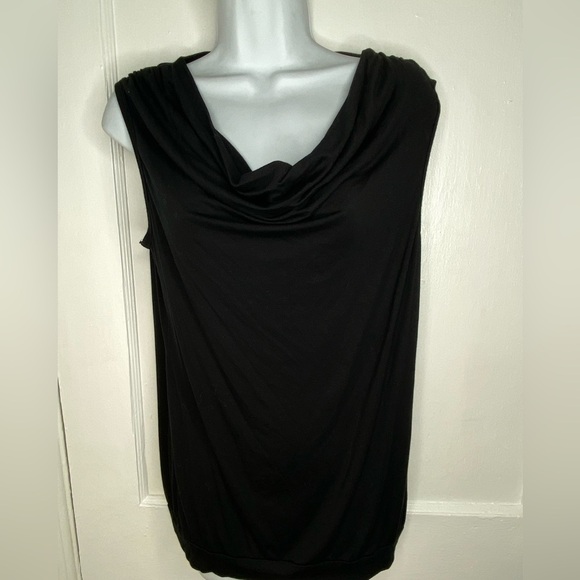 TRINA TURK Crowl Neck Elegant Black Sleeveless Top - Picture 1 of 10